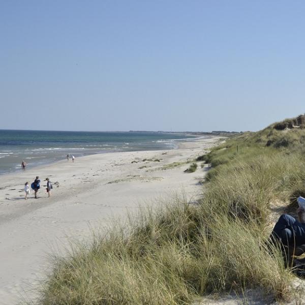 Hvide Bakker på Læsøs nordkyst passeres på turen mellem Vesterø og Østerby