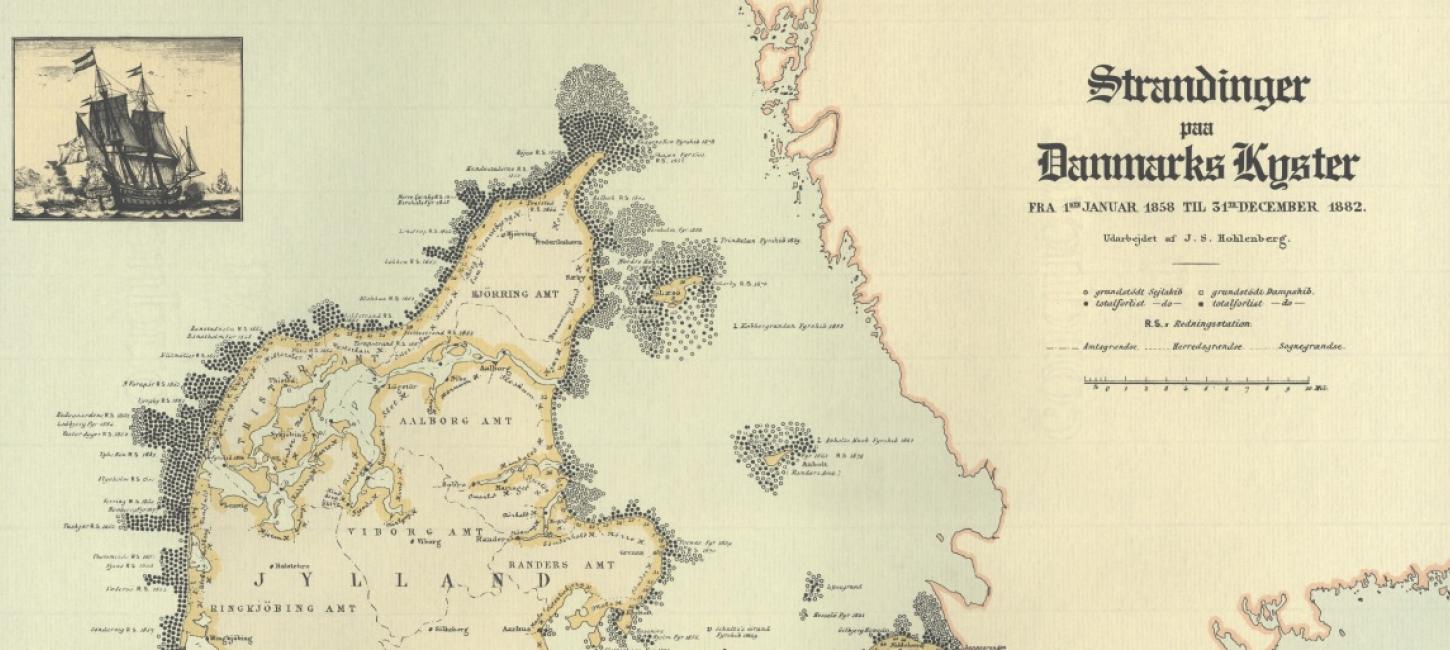 Strandinger ved Danmarks Kyster 1858 - 1882, Søløjtnant Hohlenbergs kort.jpg