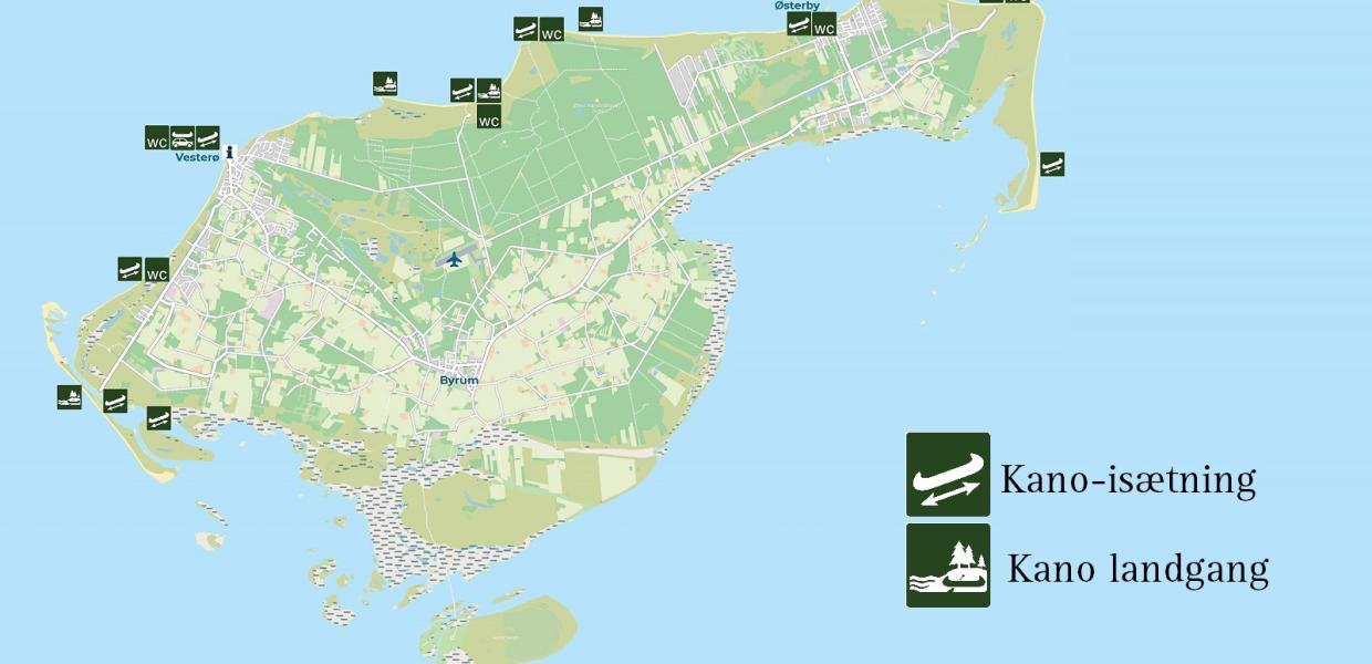 Havkajak Læsø - landingssteder