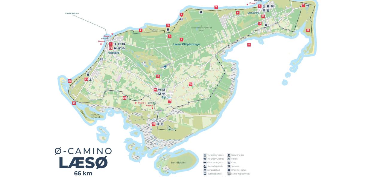 Læsø rundt - vandrerute på 66 km under navnet Ø_CAMINO LÆSØ