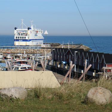 Autocampere udsigt Vesterø Havn