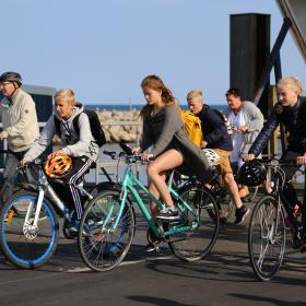 Cykler fra færgen - lejrskoler